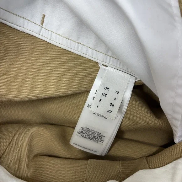 Victoria Beckham Trouser Pants Women's US 6 Balloon Pleated Tan Italy 29 x 29
